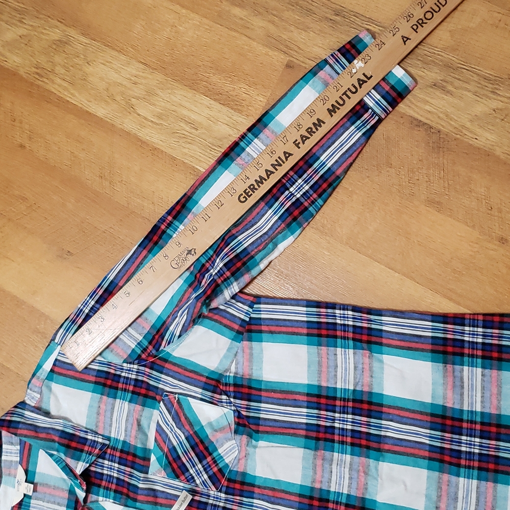 Terra & Sky - Winter White Plaid Flannel Shirt (Womens Plus 16W-18W) - Picture 12 of 12
